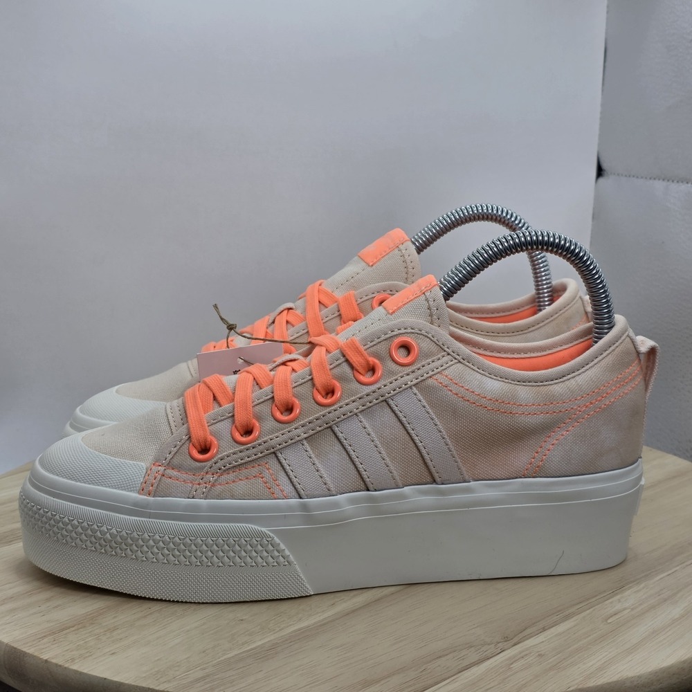 Women's  Size 7 - Adidas Originals Bliss Orange NIZZA Platform HQ1968‎